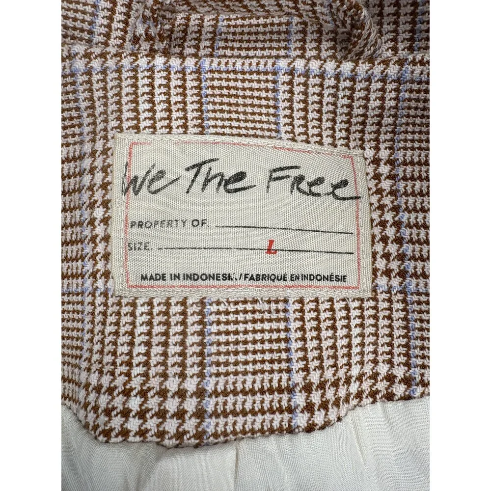We The‎ Free Men's Plaid Tailored Blazer Sport Coat Large
